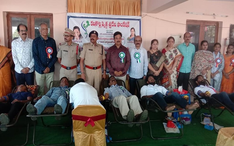 conducting blood donation camp